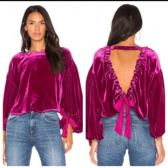 Free People Tops - Free People Velvet Gimme Some Lovin' Top Medium NWT